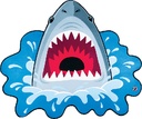 Bmbt-0016 Shark Beach Blanket @4 | Big Mouth By Wow